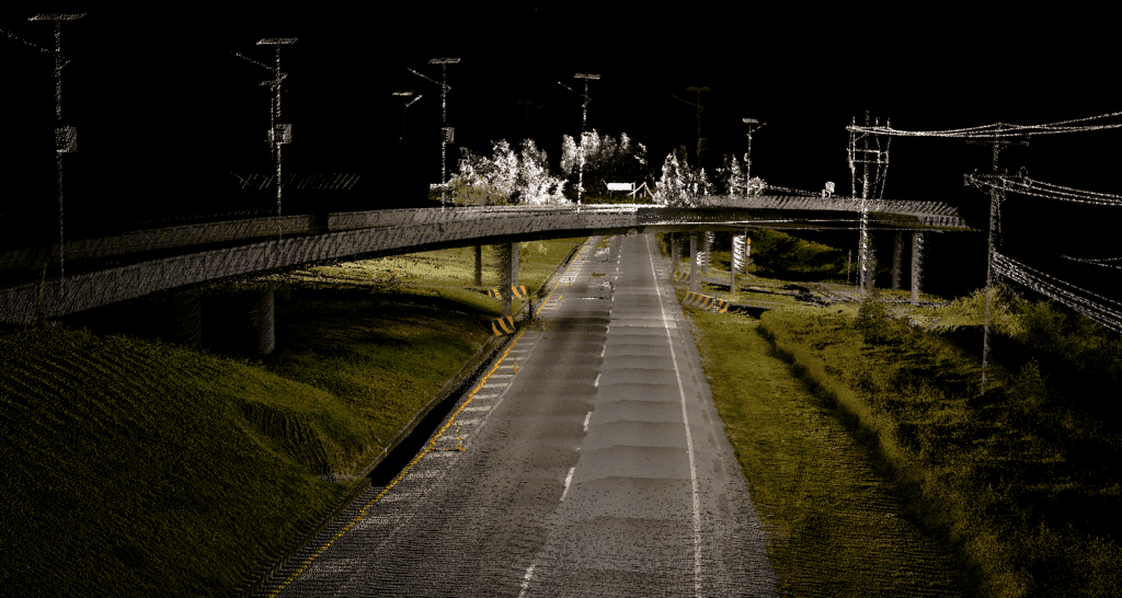 Colorized point clouds allow for high precision and high definition images for road infrastructure maintenance, road inventory and surveying.