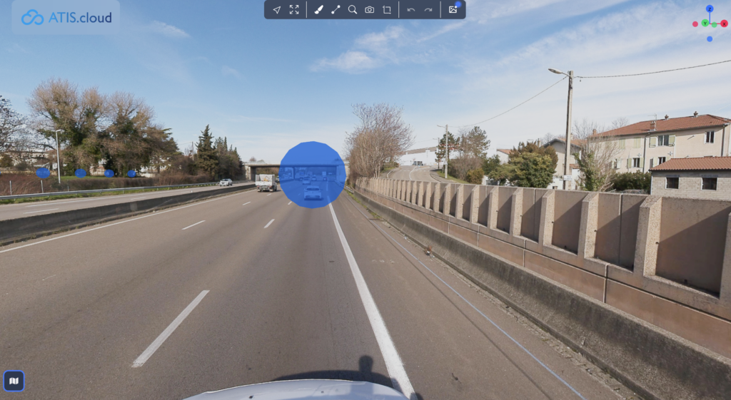 360 from atis cloud with leica trk and mosaic x data