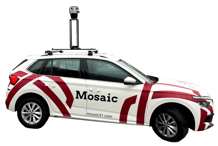 Mosaic 360 Geospatial Image specialists' car