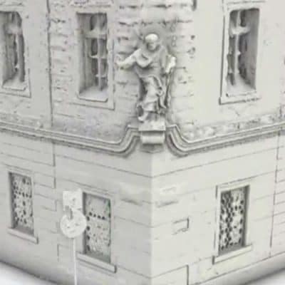 3d model of a building in Prague shot with the Mosaic Viking