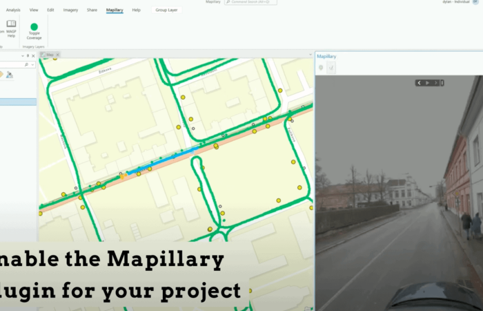 mapillary plugin for arcgis shows 360 imagery side by side your gis data