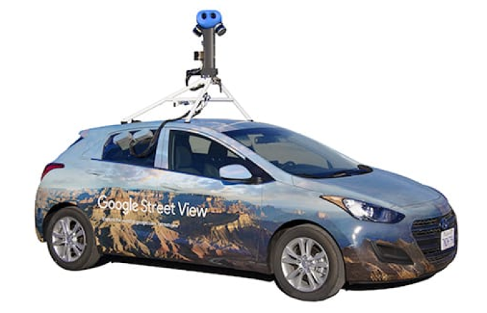 google street view car and camera