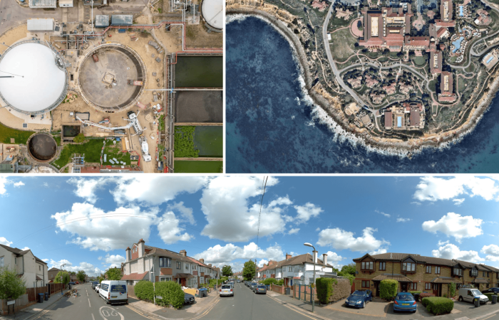 satllite areal street view mapping