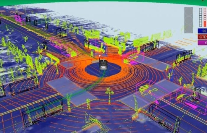 SLAM technology in mobile mapping for autonomous driving vehicles.