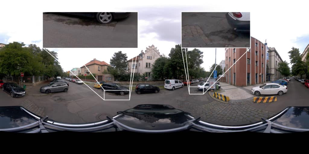 road inspection and surveying with mosaic cameras